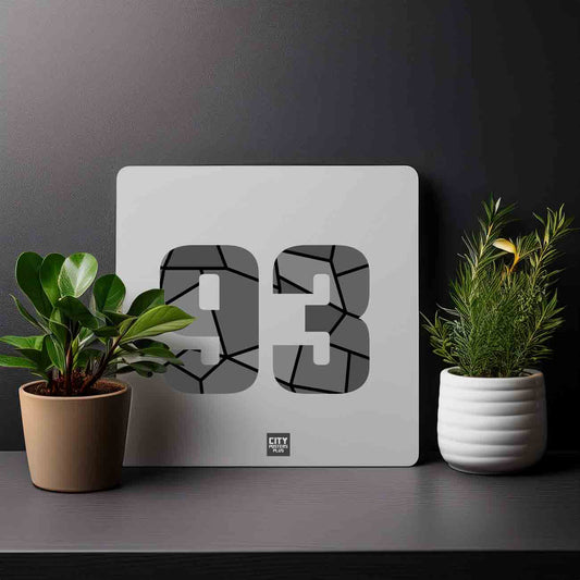 93 Number Mousepad (Melange Grey)
