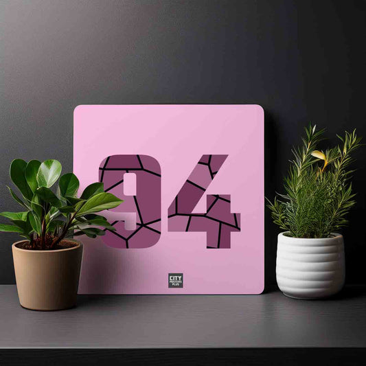 94 Number Mousepad (Light Pink)