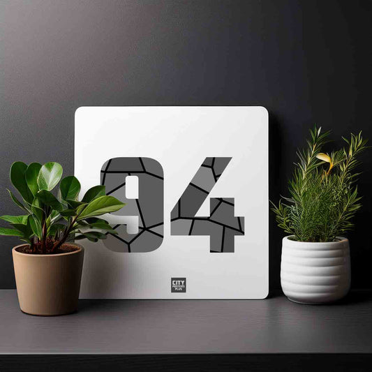 94 Number Mousepad (White)