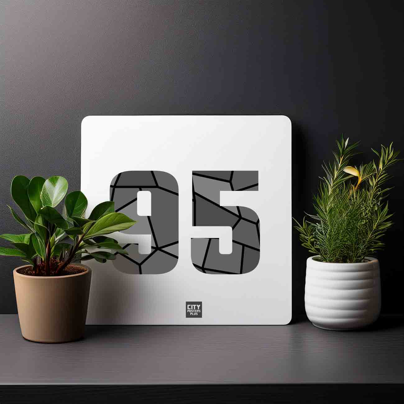 95 Number Mousepad (White)