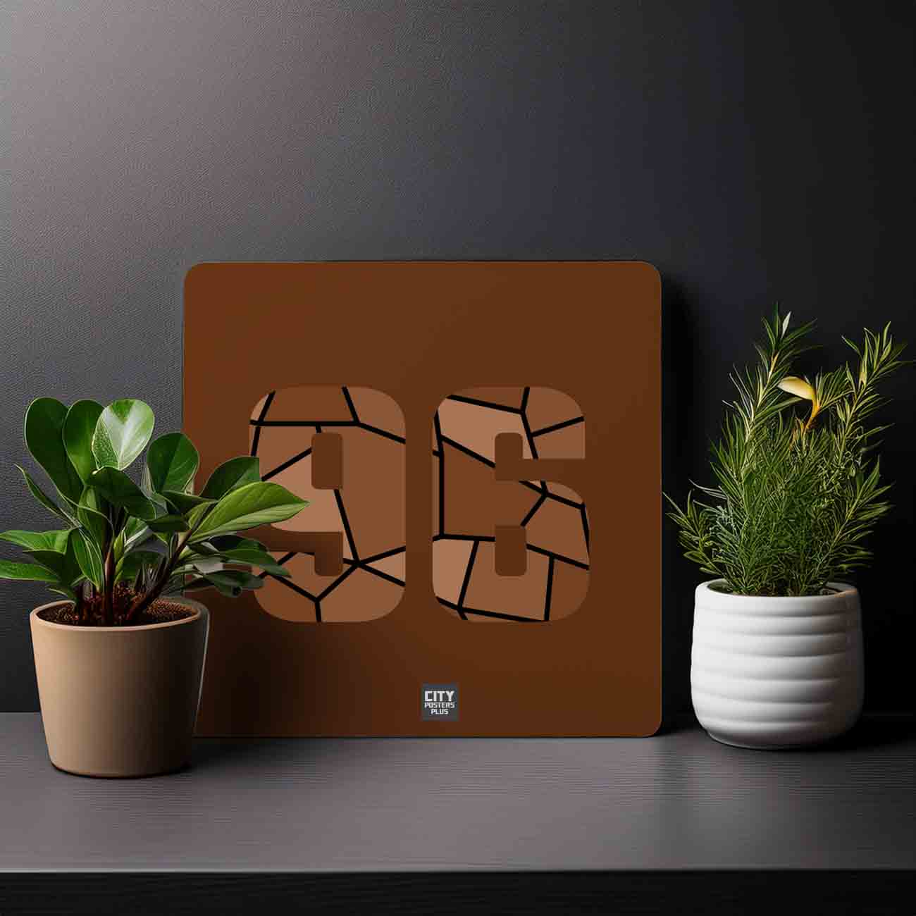 96 Number Mousepad (Brown)