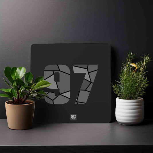97 Number Mousepad (Black)