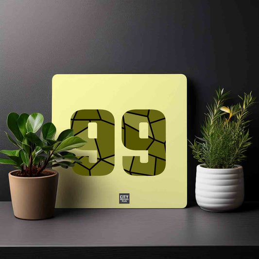 99 Number Mousepad (Butter Yellow)