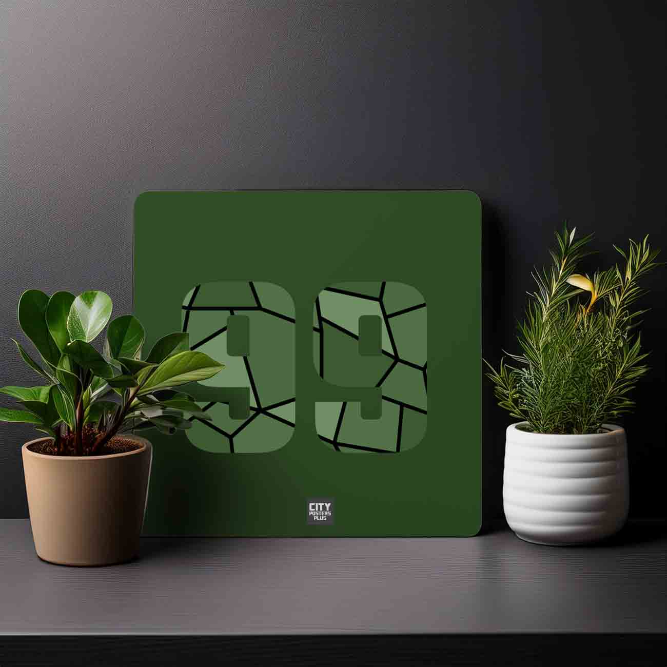99 Number Mousepad (Olive Green)