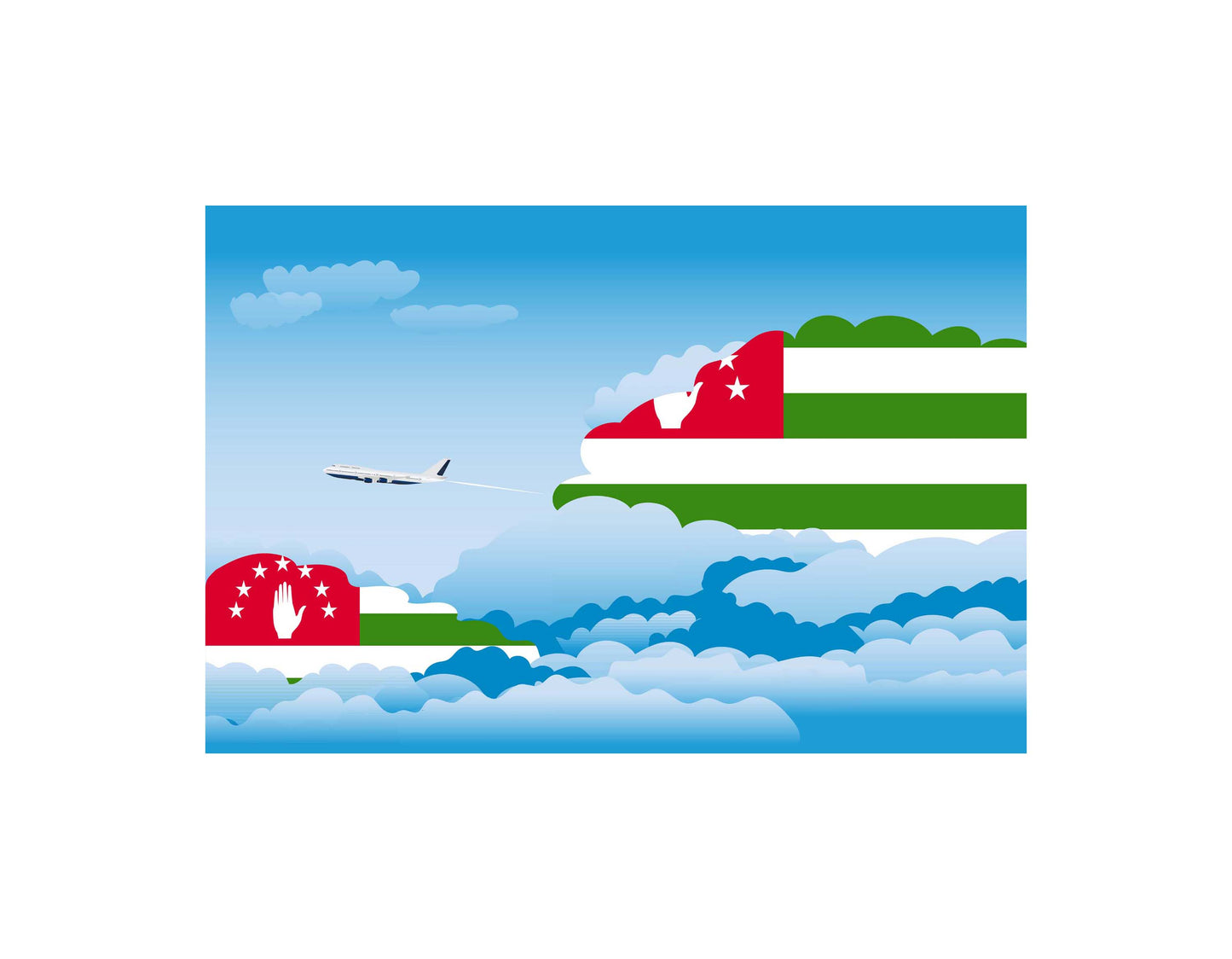 Abkhazia Day Clouds Blanket Throw