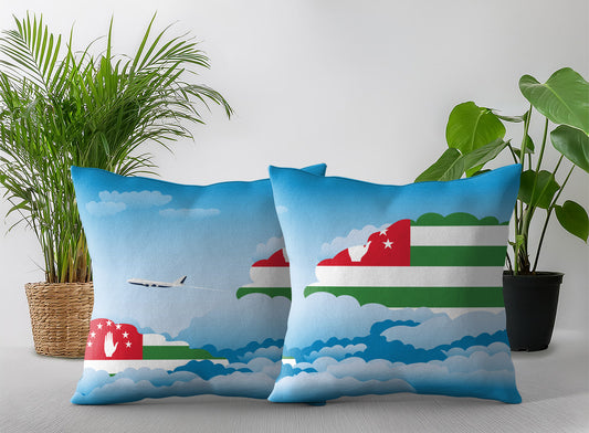 Abkhazia Day Clouds Pillow Case and Pillow Throw