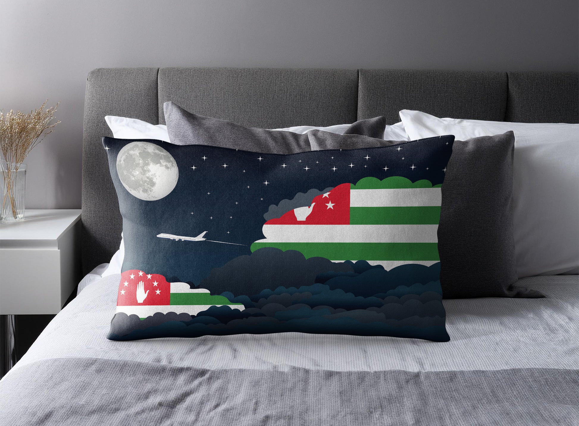 Abkhazia Night Clouds Pillow Case and Pillow Throw