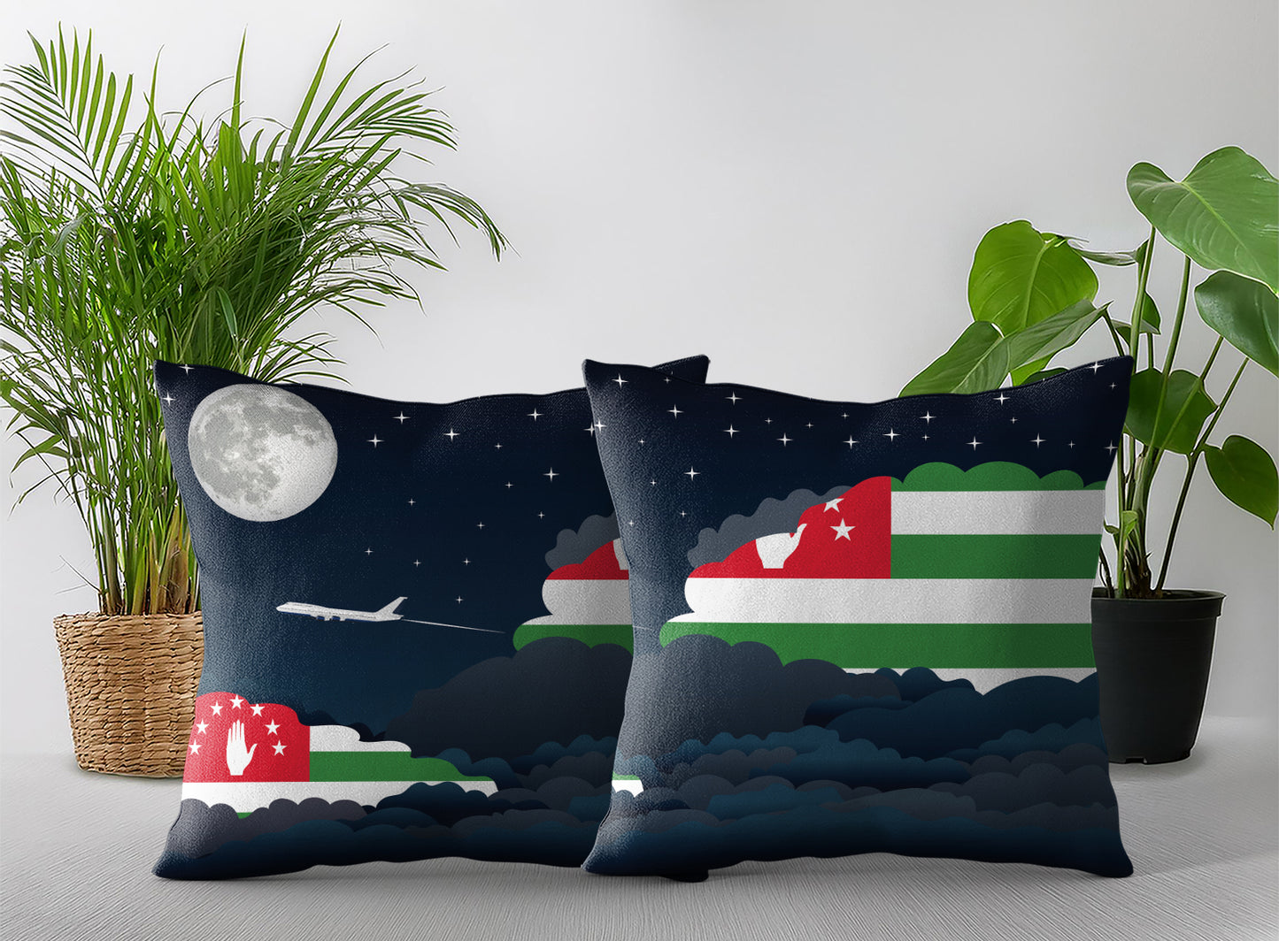 Abkhazia Night Clouds Pillow Case and Pillow Throw