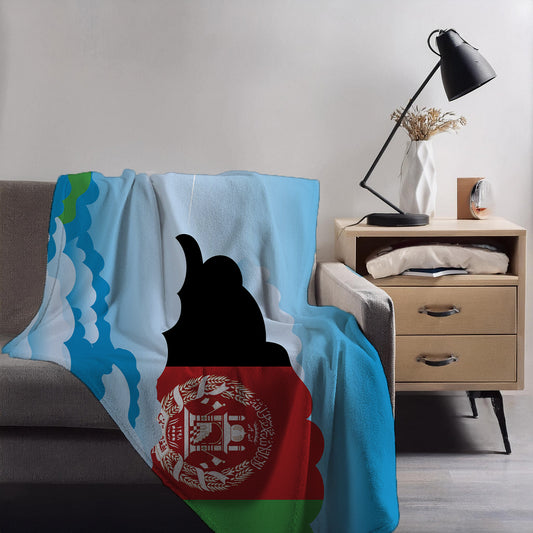 Afghanistan Day Clouds Blanket Throw