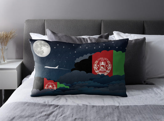 Afghanistan Night Clouds Pillow Case and Pillow Throw