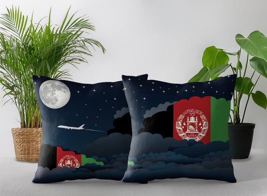 Afghanistan Night Clouds Pillow Case and Pillow Throw