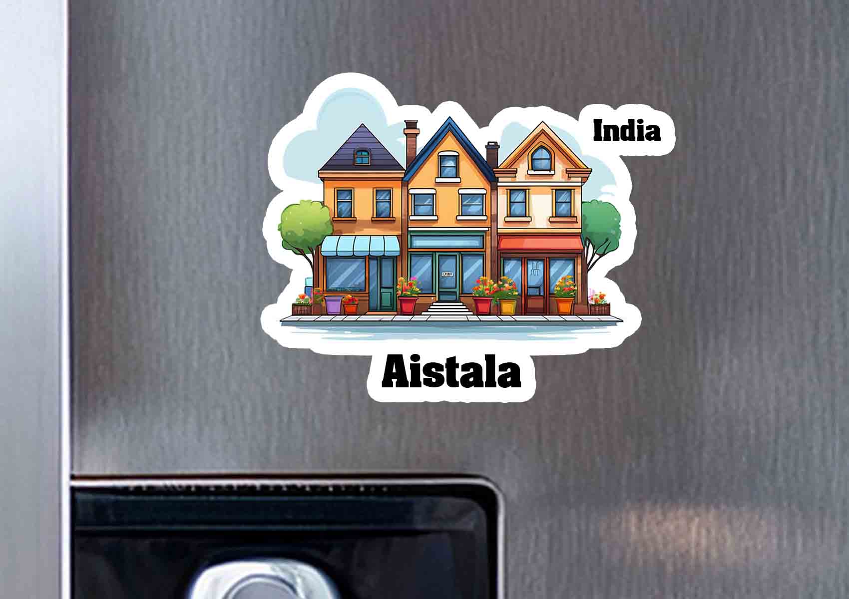 Aistala Three Home Office Shop Fridge Magnet