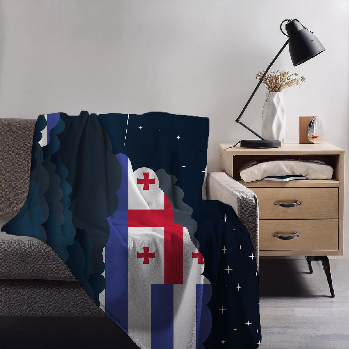 Ajaria Night Clouds Blanket Throw