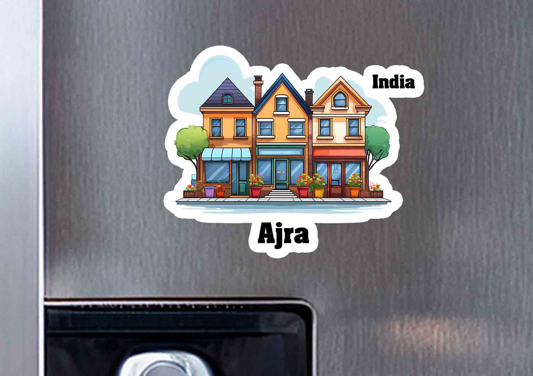 Ajra Three Home Office Shop Fridge Magnet