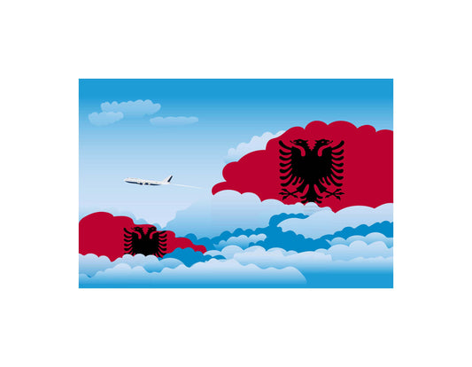 Albania Day Clouds Blanket Throw