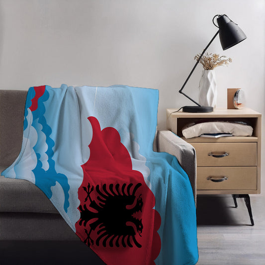 Albania Day Clouds Blanket Throw