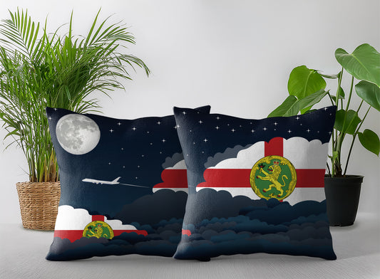 Alderney Night Clouds Pillow Case and Pillow Throw