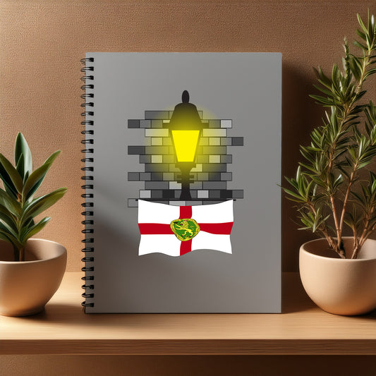 Alderney  Street Lamp Bricks Notebook