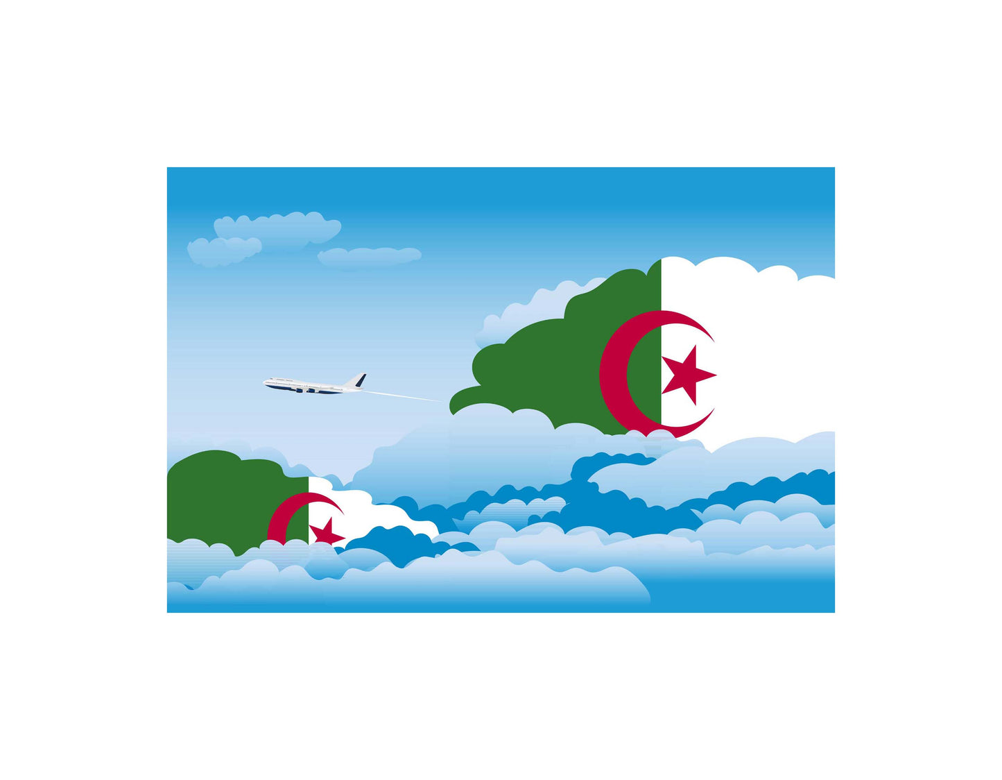 Algeria Day Clouds Blanket Throw