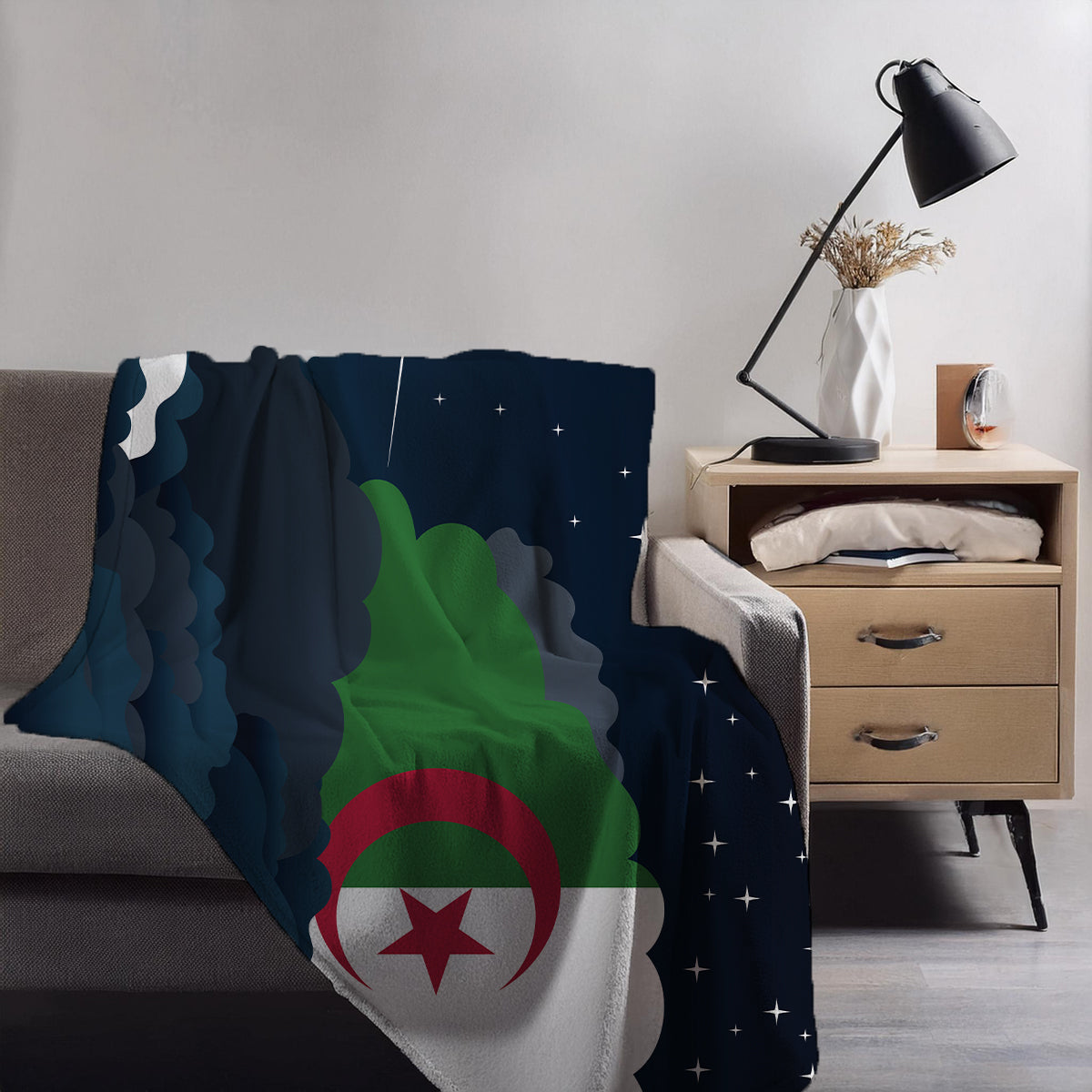 Algeria Night Clouds Blanket Throw