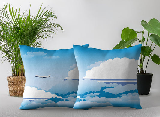 Altai Republic Day Clouds Pillow Case and Pillow Throw