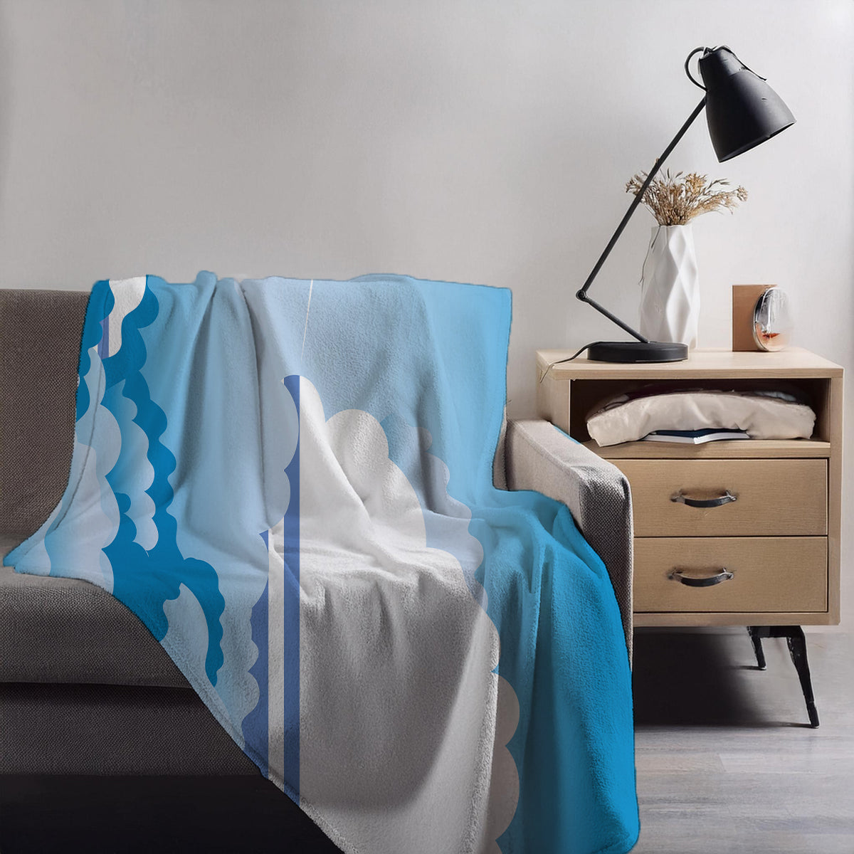 Altai Republic Day Clouds Blanket Throw