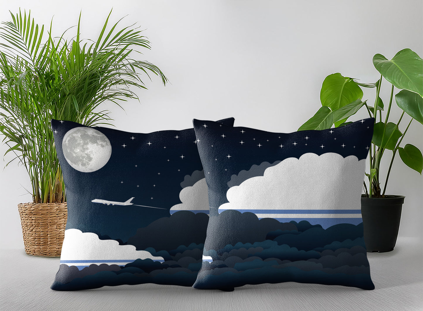 Altai Republic Night Clouds Pillow Case and Pillow Throw