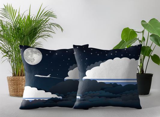 Altai Republic Night Clouds Pillow Case and Pillow Throw