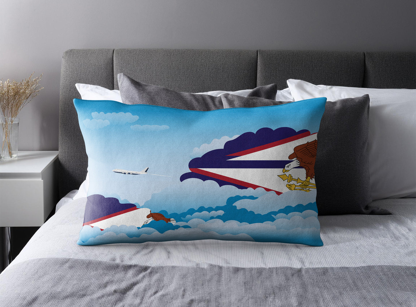 American Samoa Day Clouds Pillow Case and Pillow Throw