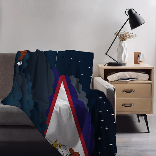 American Samoa Night Clouds Blanket Throw