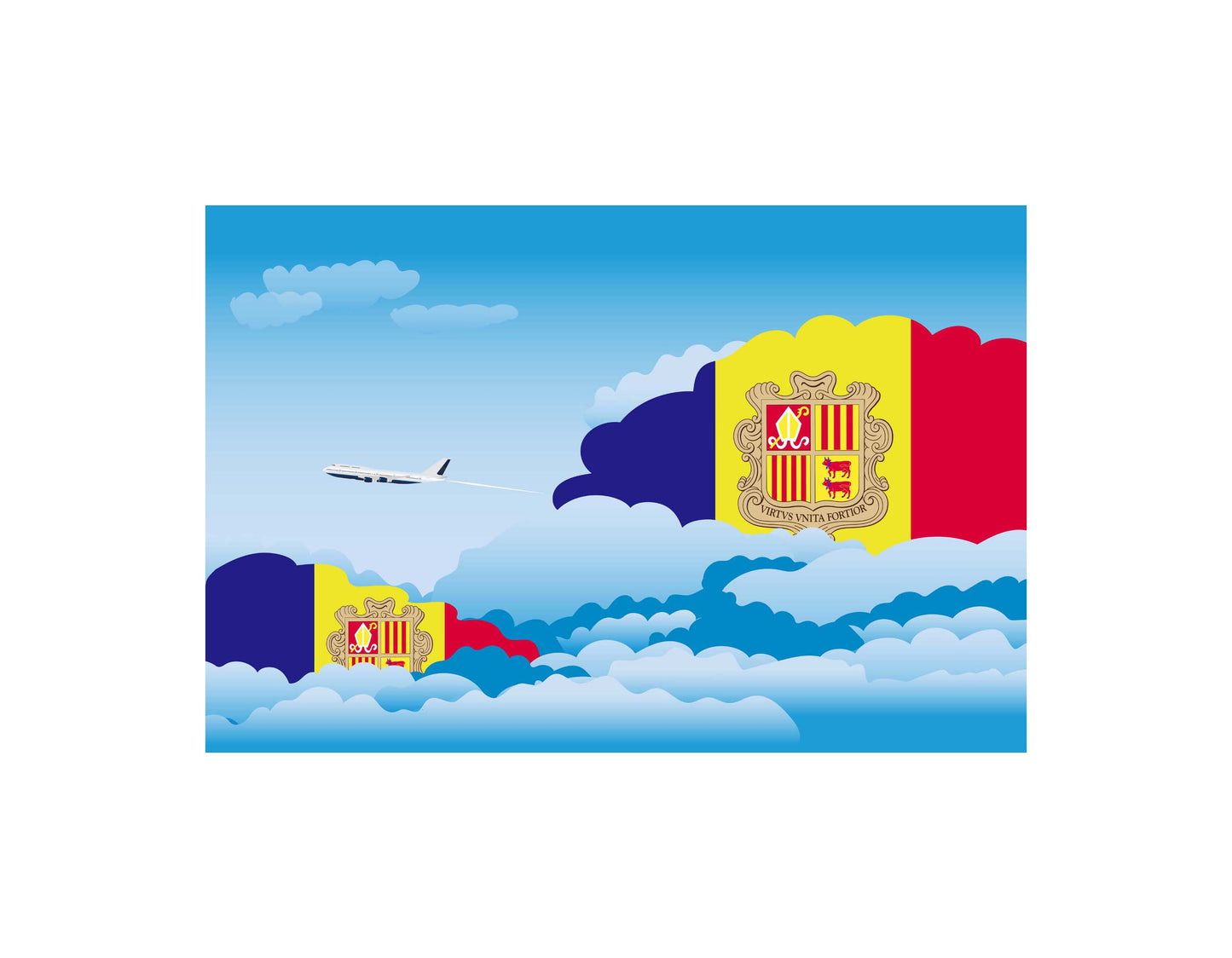 Andorra Day Clouds Blanket Throw