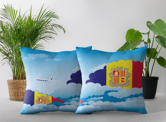 Andorra Day Clouds Pillow Case and Pillow Throw