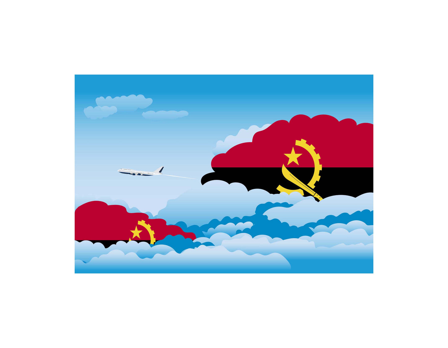 Angola Day Clouds Blanket Throw