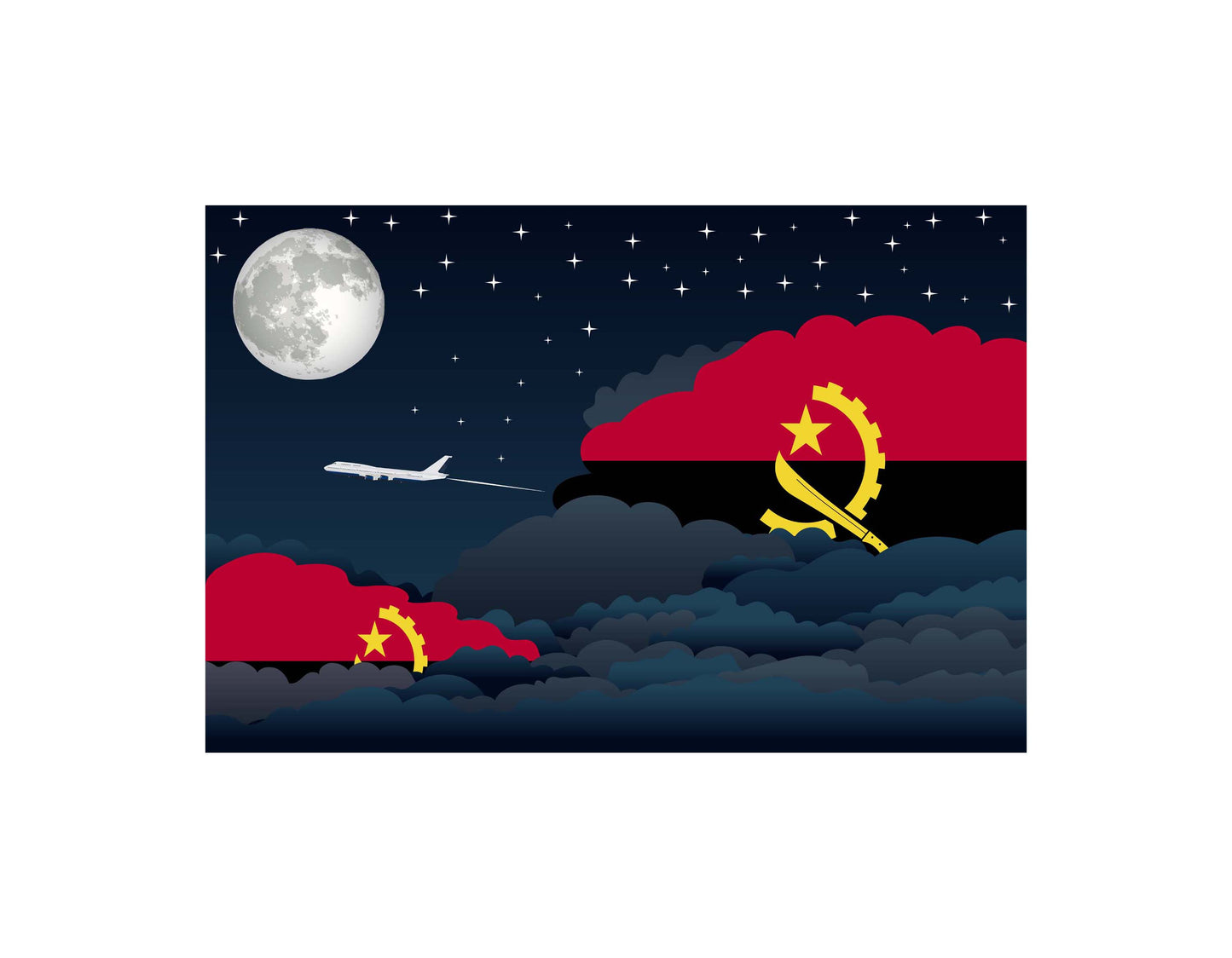 Angola Night Clouds Blanket Throw