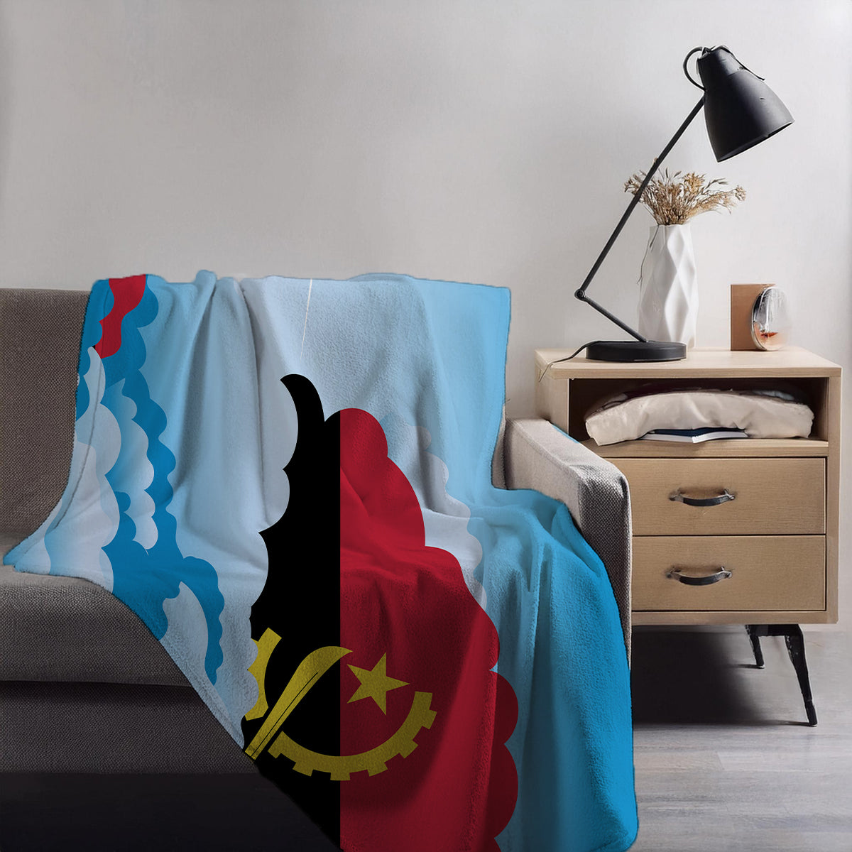 Angola Day Clouds Blanket Throw