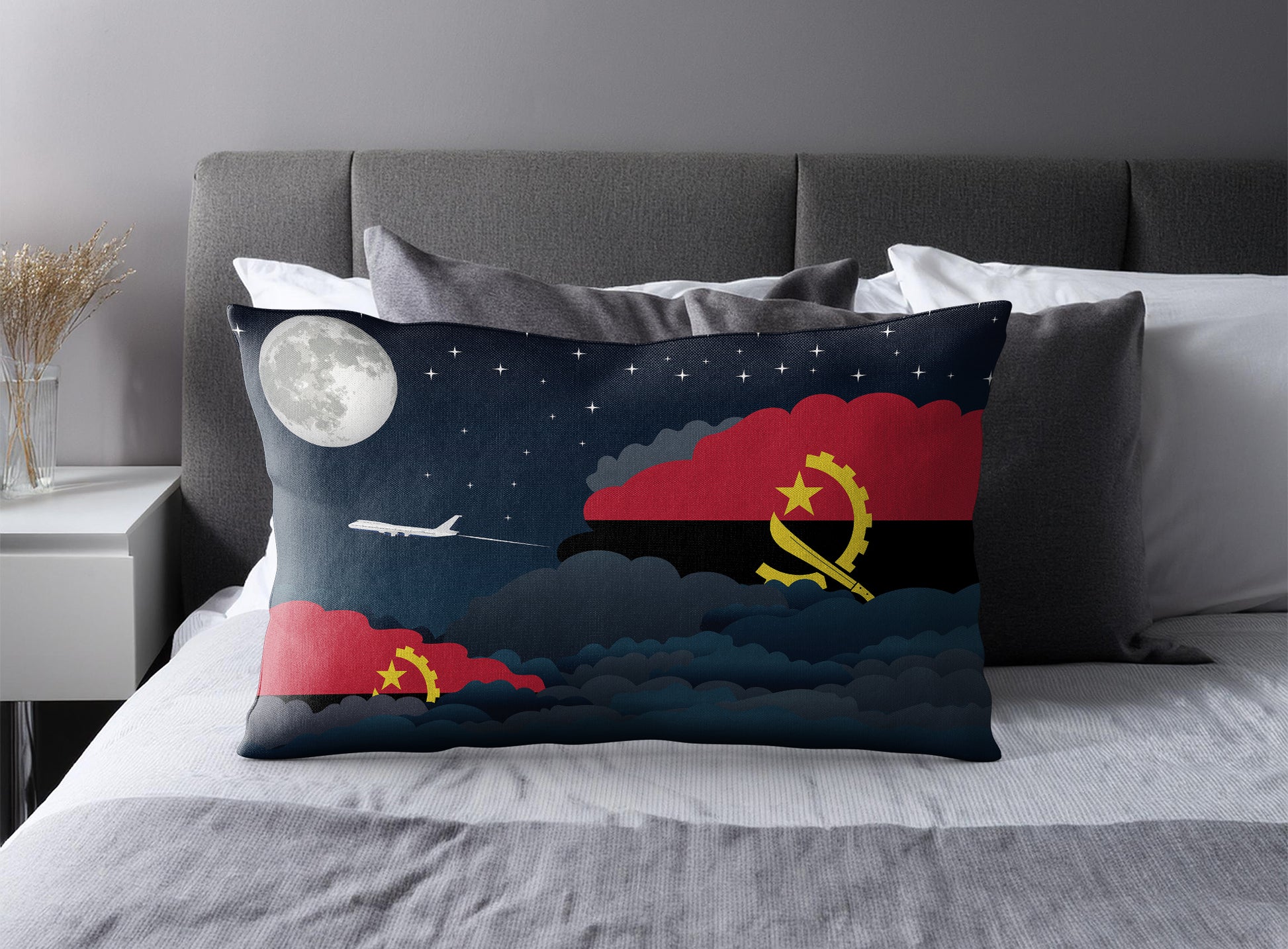 Angola Night Clouds Pillow Case and Pillow Throw