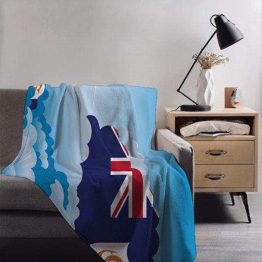 Anguilla Day Clouds Blanket Throw