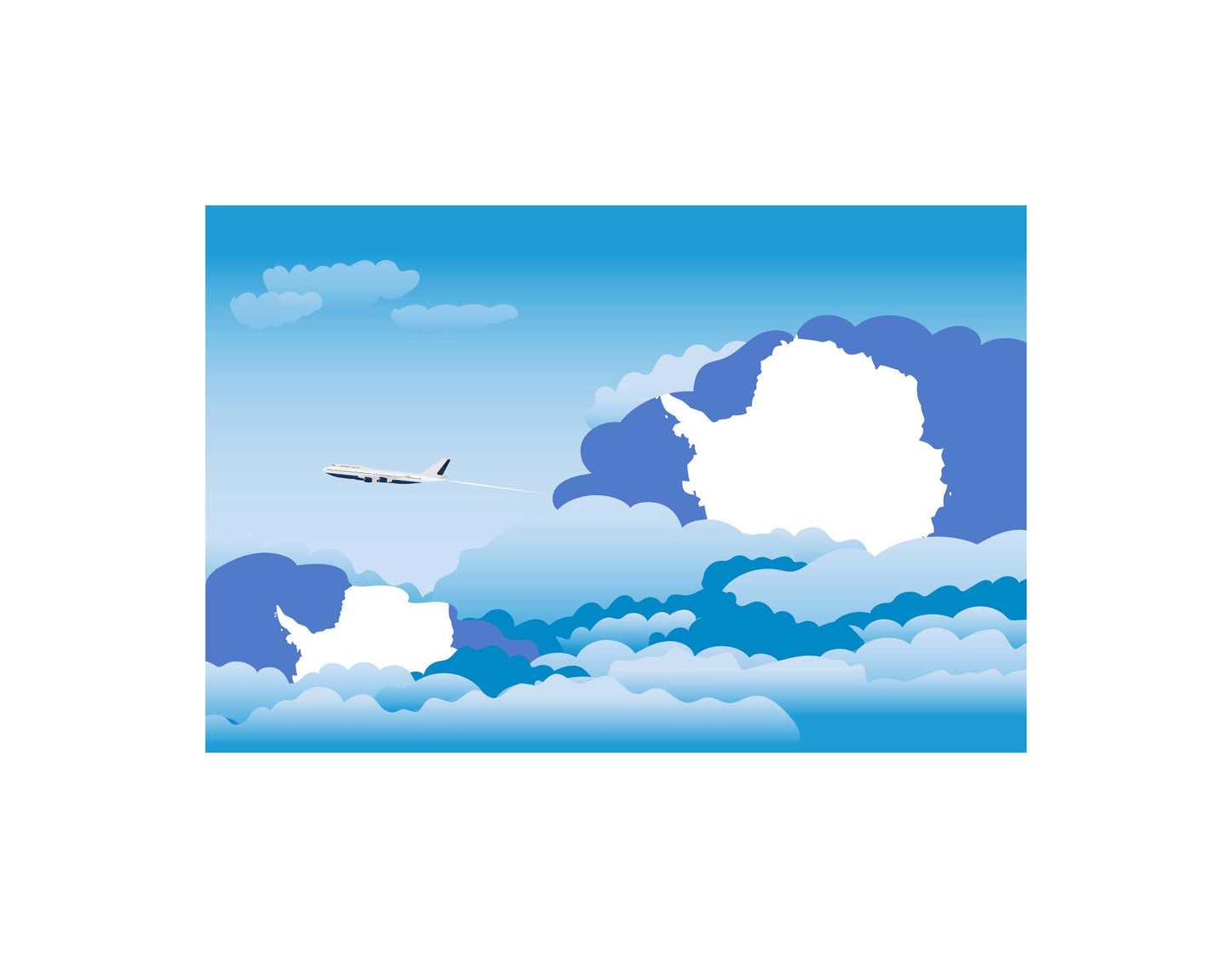 Antarctica Day Clouds Blanket Throw