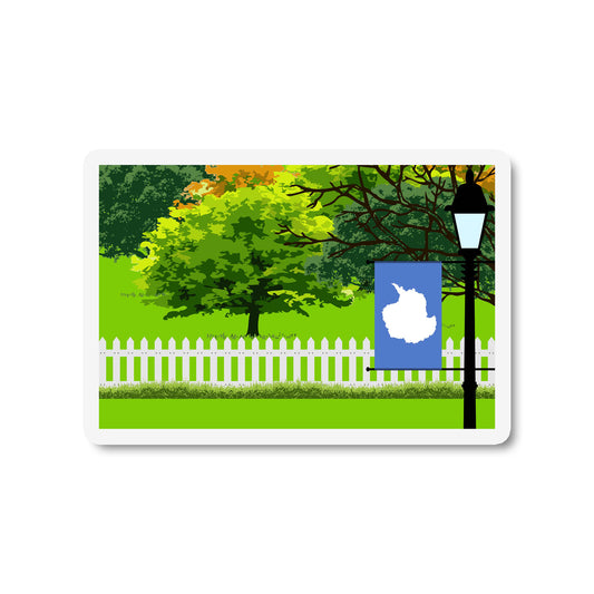 Antarctica Trees and Street Lamp Sticker