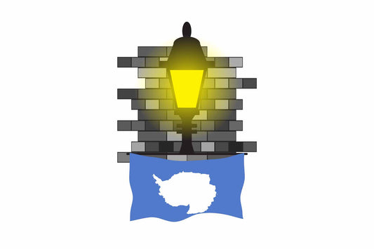 Antarctica Street Lamp Bricks Fridge Magnet