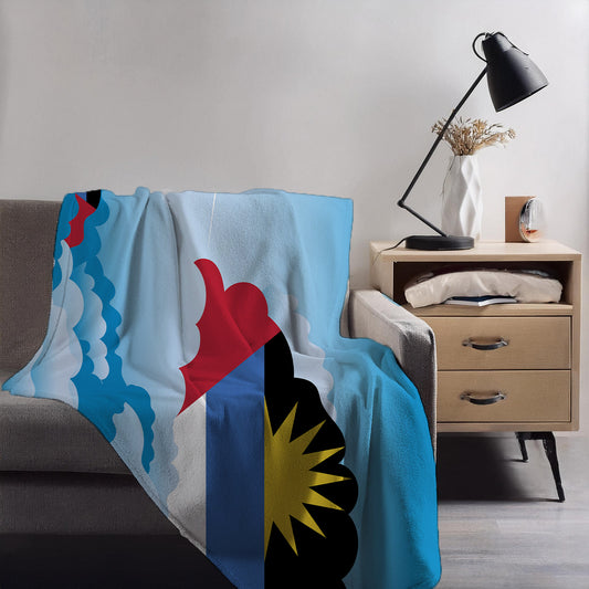 Antigua Case and Barbuda Day Clouds Blanket Throw