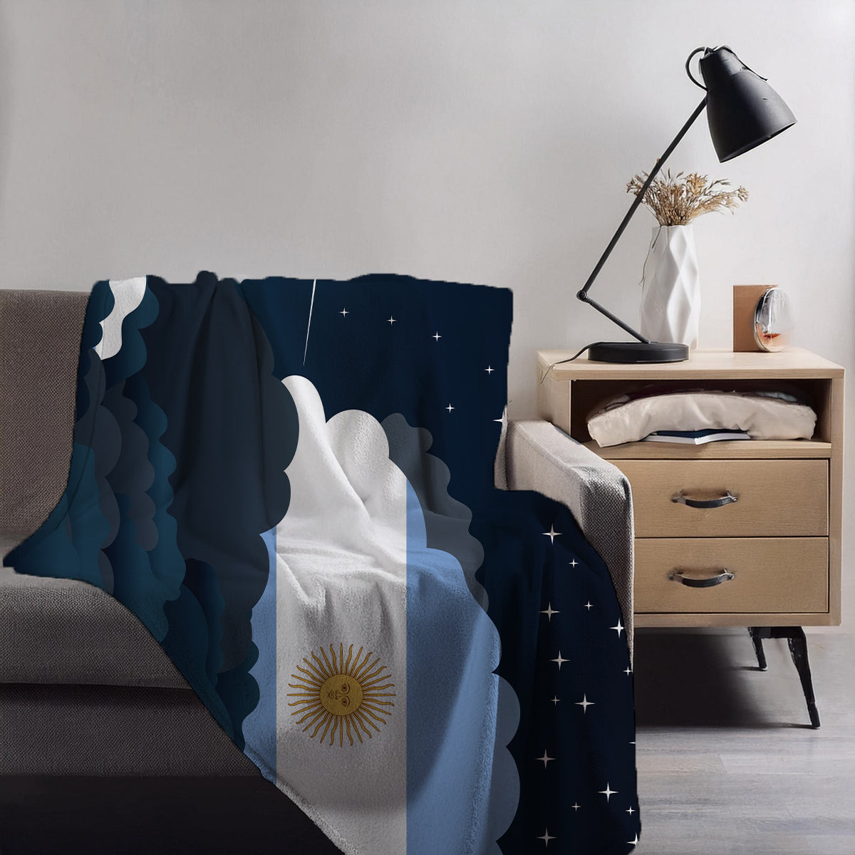Argentina Night Clouds Blanket Throw
