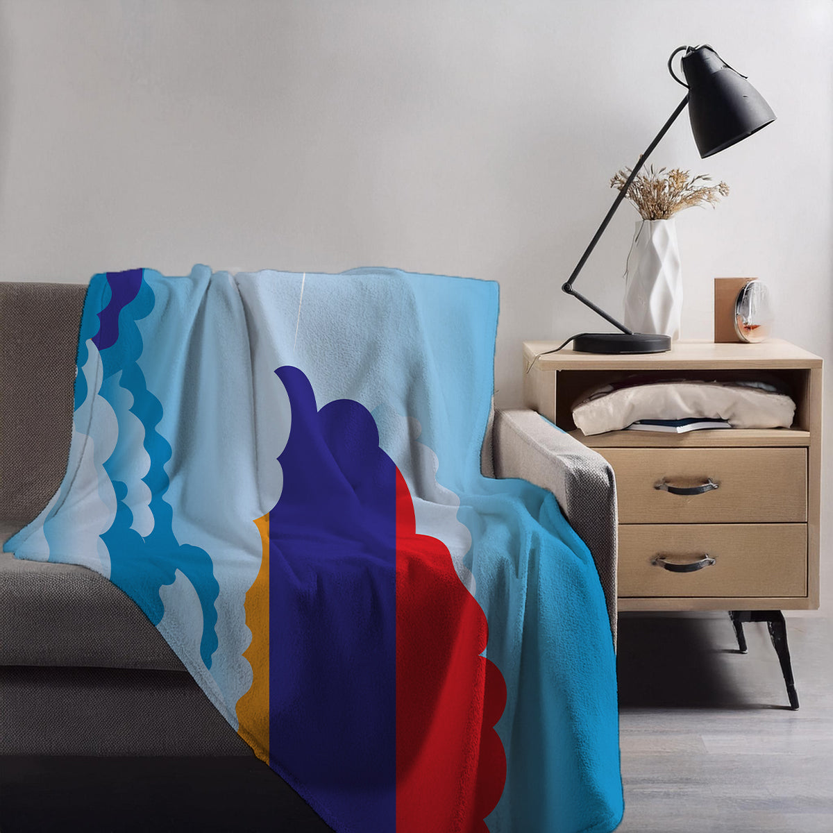 Armenia Day Clouds Blanket Throw