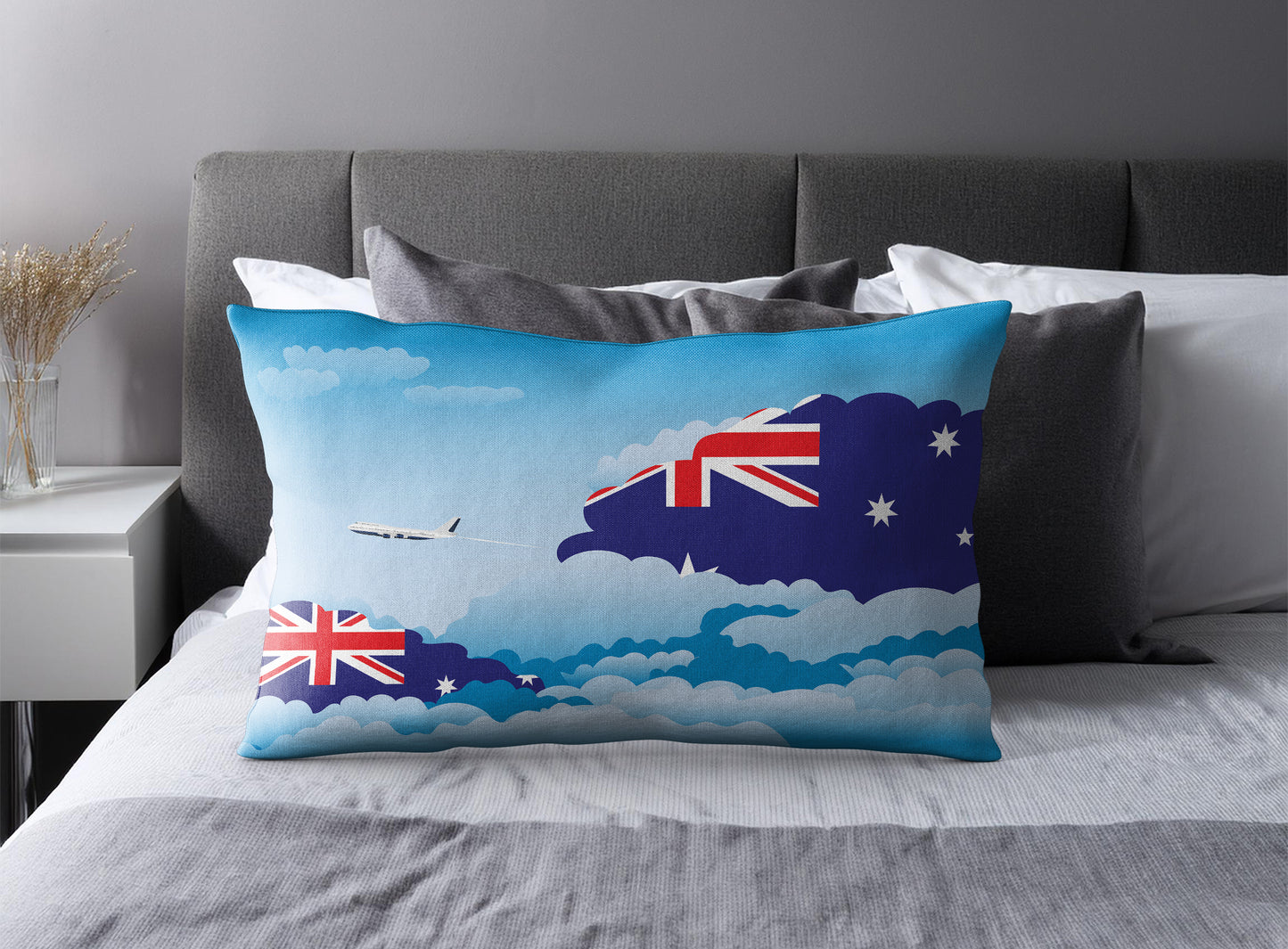 Australia Day Clouds Pillow Case and Pillow Throw