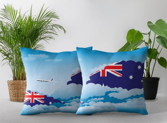 Australia Day Clouds Pillow Case and Pillow Throw