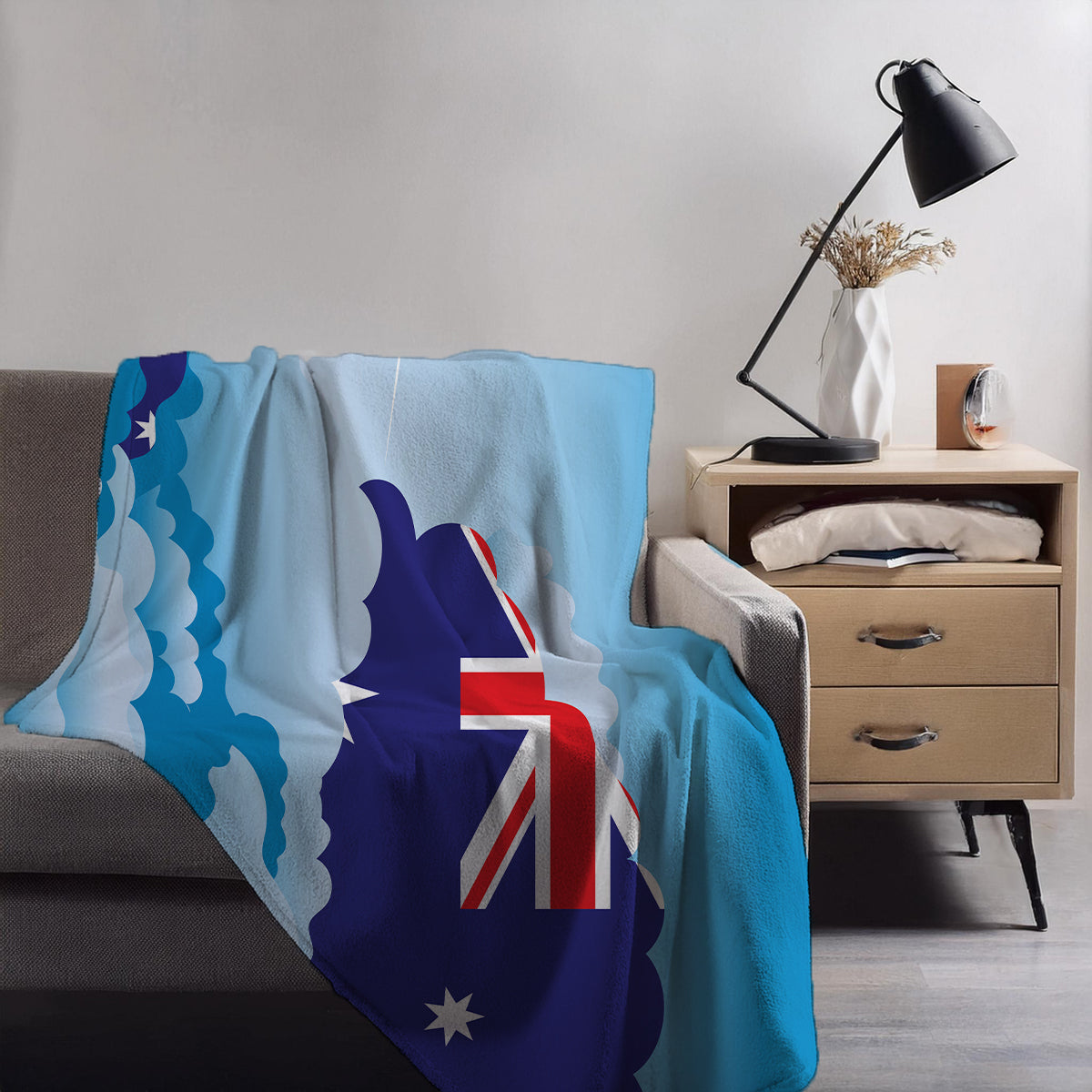 Australia Day Clouds Blanket Throw