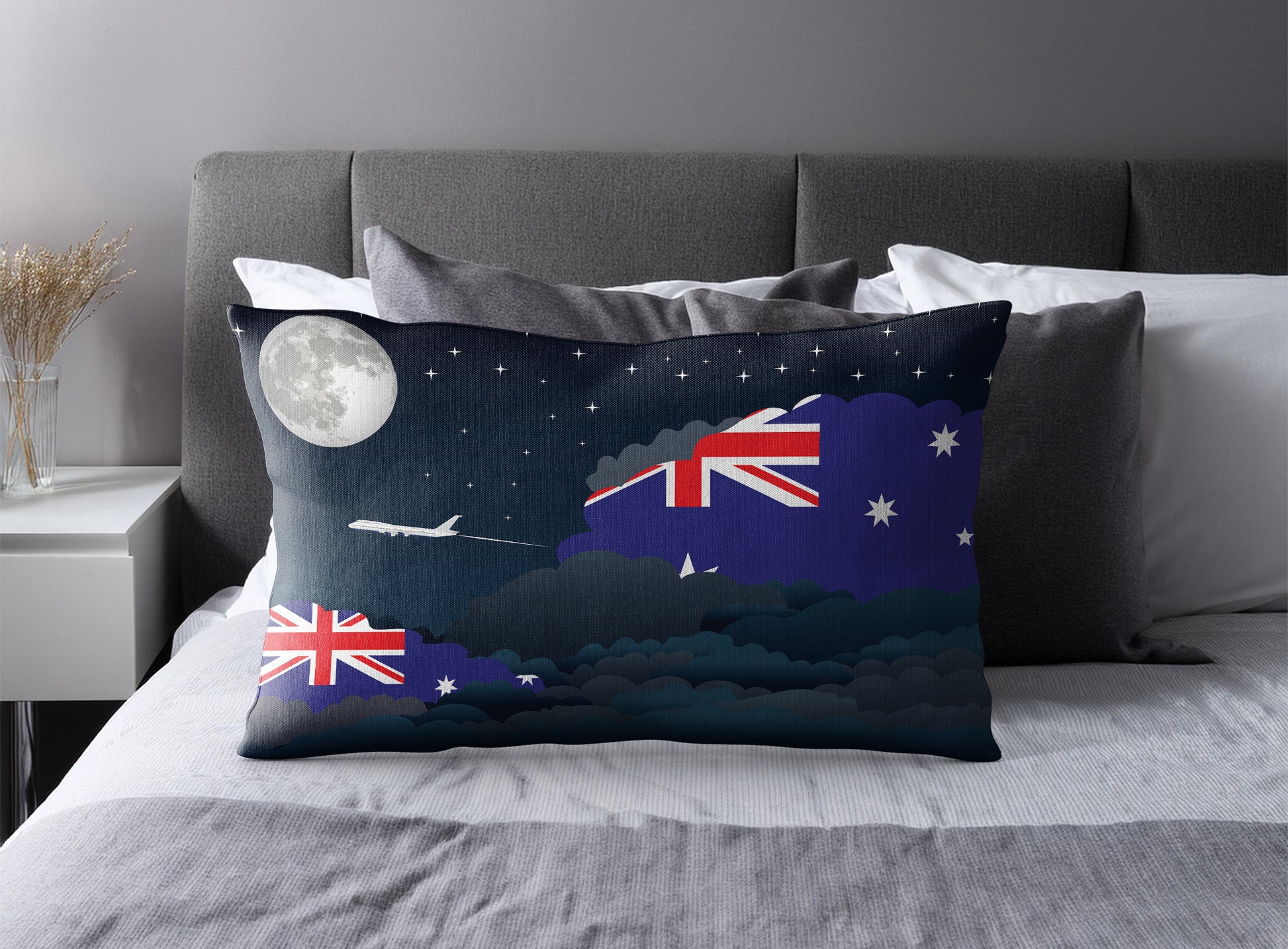 Australia Night Clouds Pillow Case and Pillow Throw