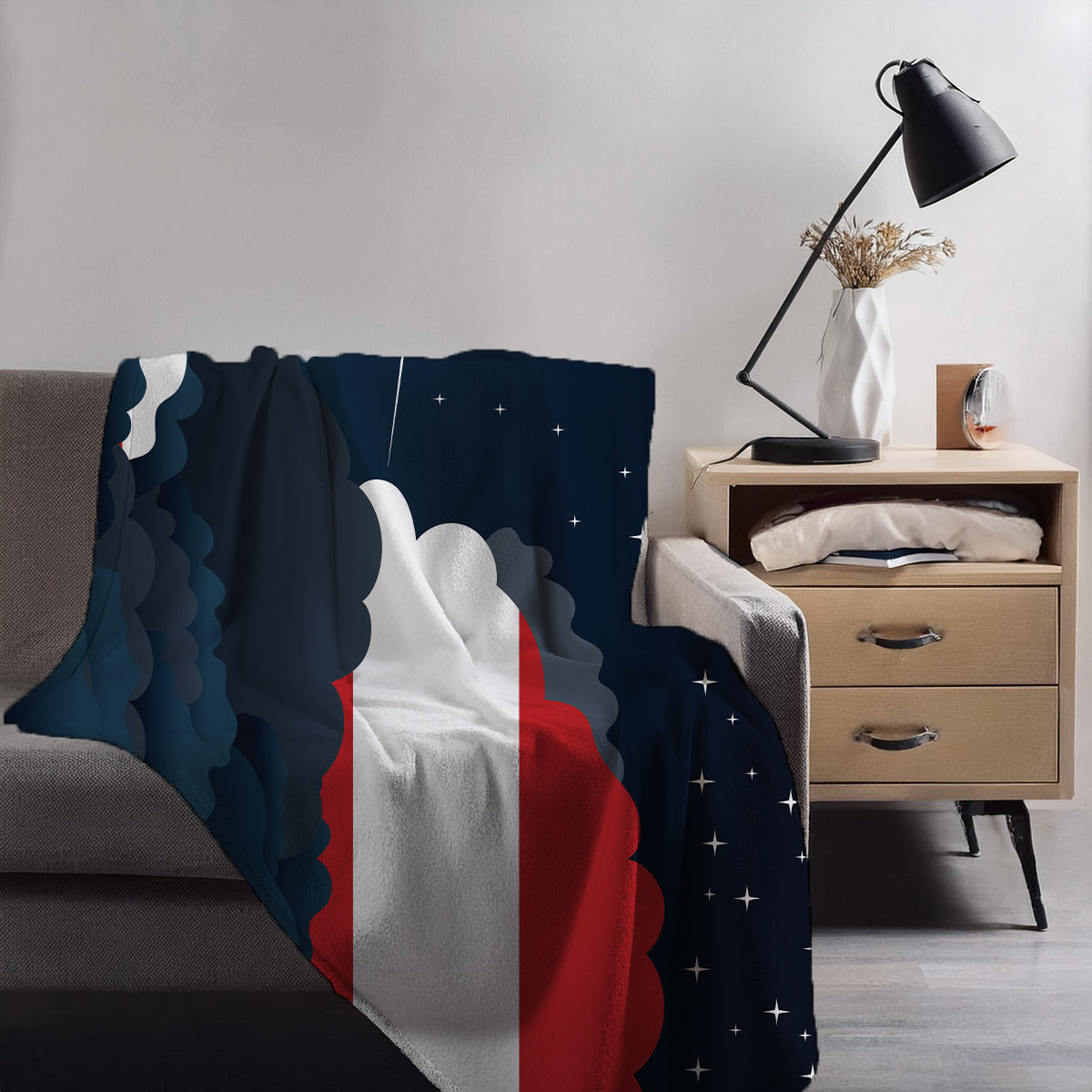 Austria Night Clouds Blanket Throw