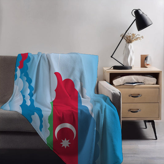 Azerbaijan Day Clouds Blanket Throw