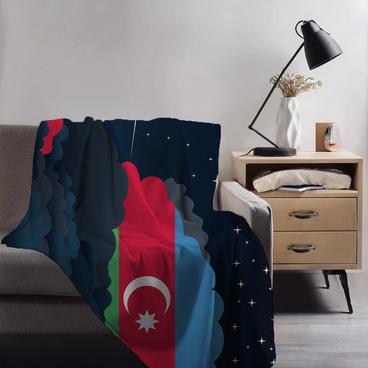 Azerbaijan Night Clouds Blanket Throw